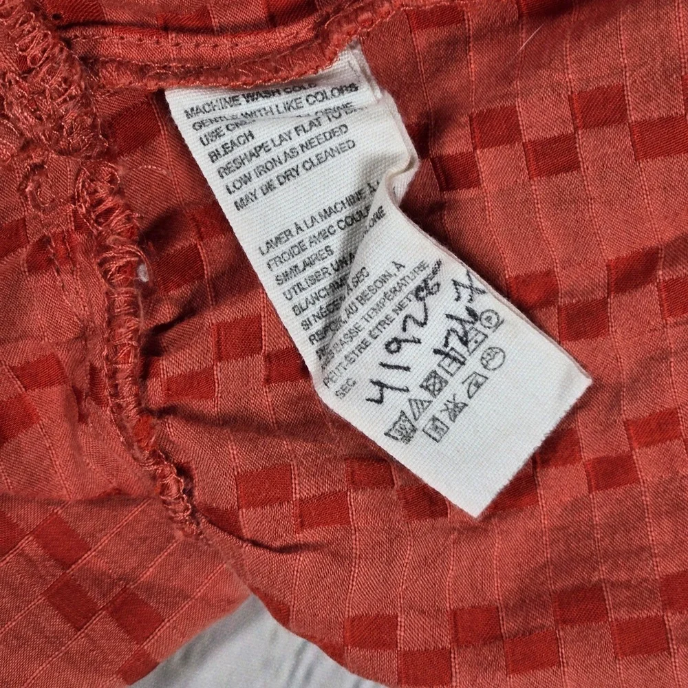 Free People Elisa Tunic Tank Top XS Coral‎ Orange Lace Trim Halter Sleeveless